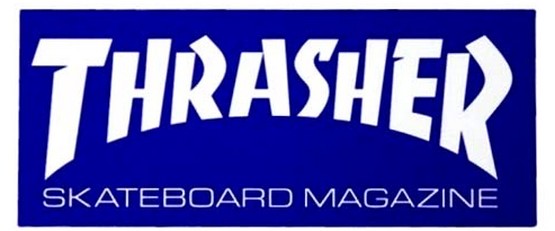 Thrasher Skateboard Magazine Large 9.25" Sticker Blue