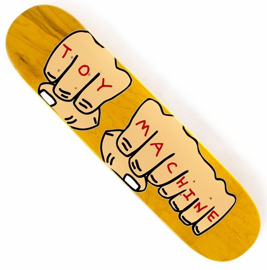 Toy Machine Fists 8.38" Deck - Yellow Stain