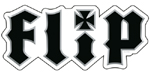 Flip Metal Logo 1.625" x 2.875" Clear Vinyl Sticker
