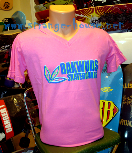 (image for) Bakwuds Skateboards Team Logo Girl Shirt Pink / Large