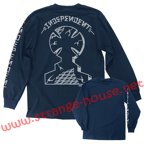 (image for) Independent Dressen Monument L/S T-Shirt / Navy / Medium