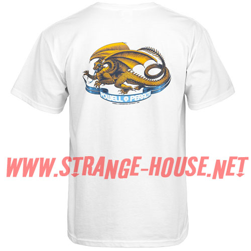 (image for) Powell Peralta Oval Dragon T-Shirt / White / Small