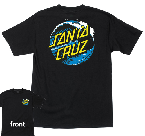 (image for) Santa Cruz Wave Dot T-Shirt Black / Medium