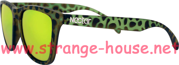 Nectar Wayfarer UV-400 Bungalow Black/Green Cheetah Sunglasses - Click Image to Close