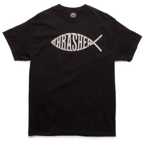 (image for) Thrasher Magazine Fish T-Shirt Black / Medium