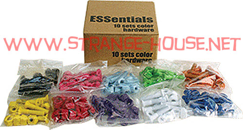 (image for) Essentials 1" Phillips Hardware Colored (8 nuts & bolts) WHITE