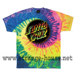 (image for) Santa Cruz Reverse Tie Dot T-Shirt Neon Rainbow / Small