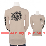 (image for) Santa Cruz Rose Dot Juniors Long Sleeve T-Shirt / Sand / Medium