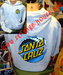 Santa Cruz Wave Dot Zip Hoodie Gray / Large (image for) Santa Cruz Wave Dot Zip Hoodie Gray / Large
