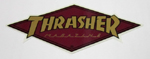 Thrasher Magazine Diamond Logo Sticker Gold / Brown