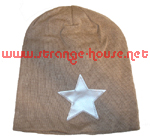 Silver Star Knit Beanie / OS / Sand