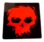 Zero Skull Sticker - Black/Red - 3.875" x 3.875"